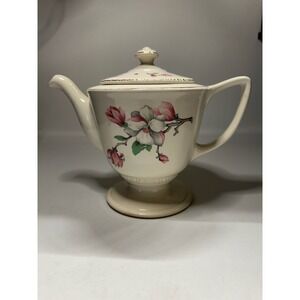 Vintage Homer Laughlin Dogwood Liberty Ceramic Teapot with Lid Made in USA L51N6